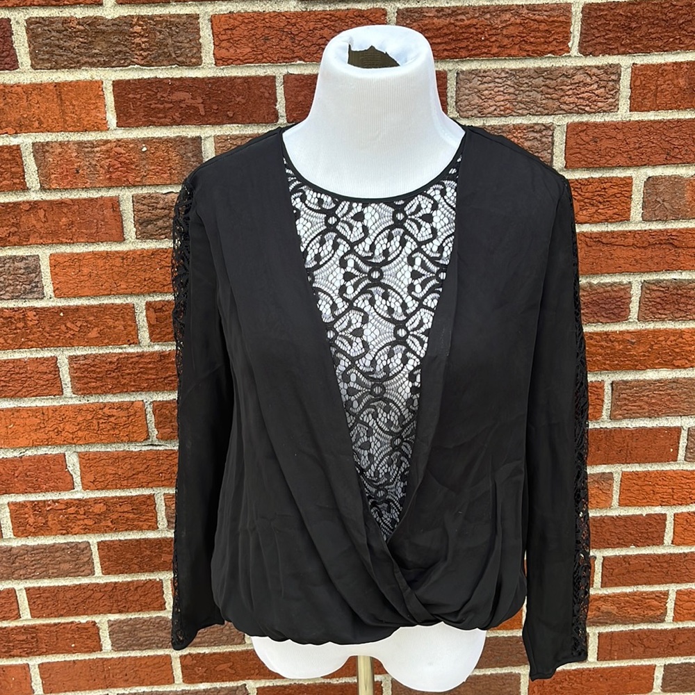 Black & Lace Party Top